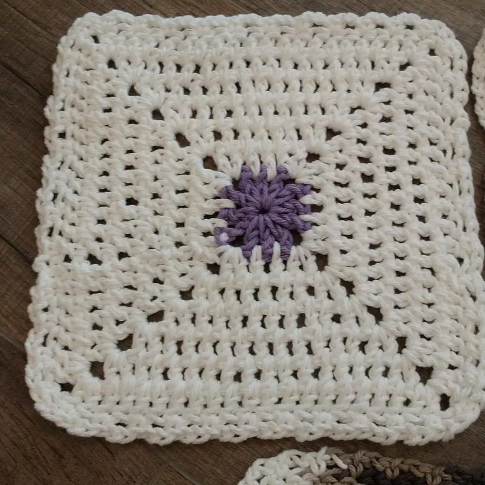 Homemade Crochet Dishcloths - Set‎ of 3